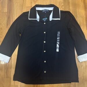 Jones of New York Signature Black and White Women’s Blouse